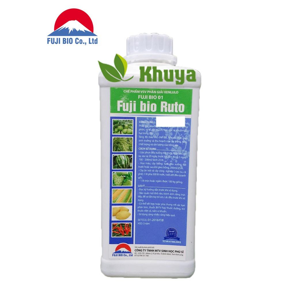 Chế phẩm VSV phân giải xenlulo Fuji Bio Ruto 1 lít Ra rễ và Giải độc