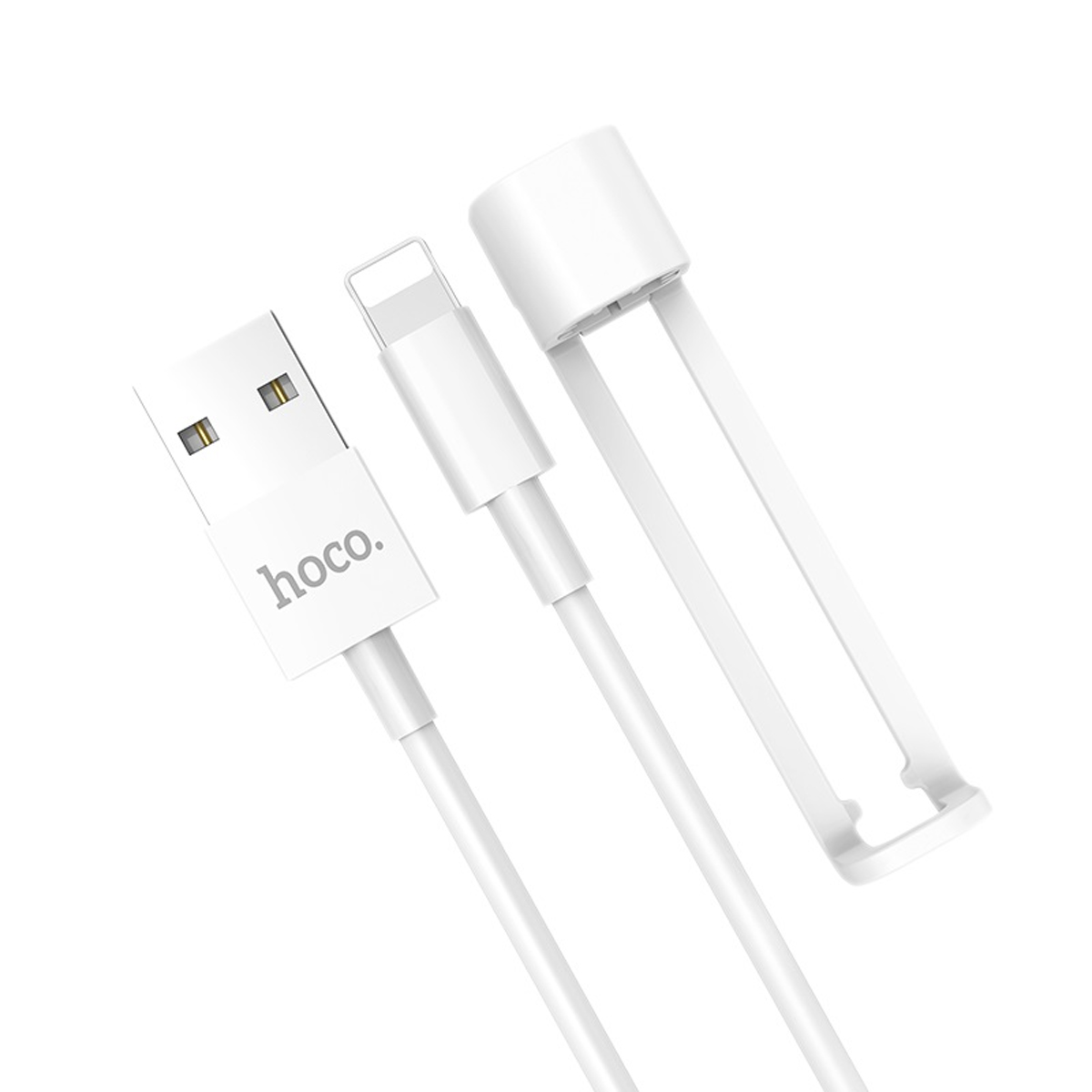 Cáp Sạc Có Gá Đỡ Lưng Hoco X31 Lightning Dành Cho Iphone + Tặng 5 Dây Quấn Cáp - Chính Hãng