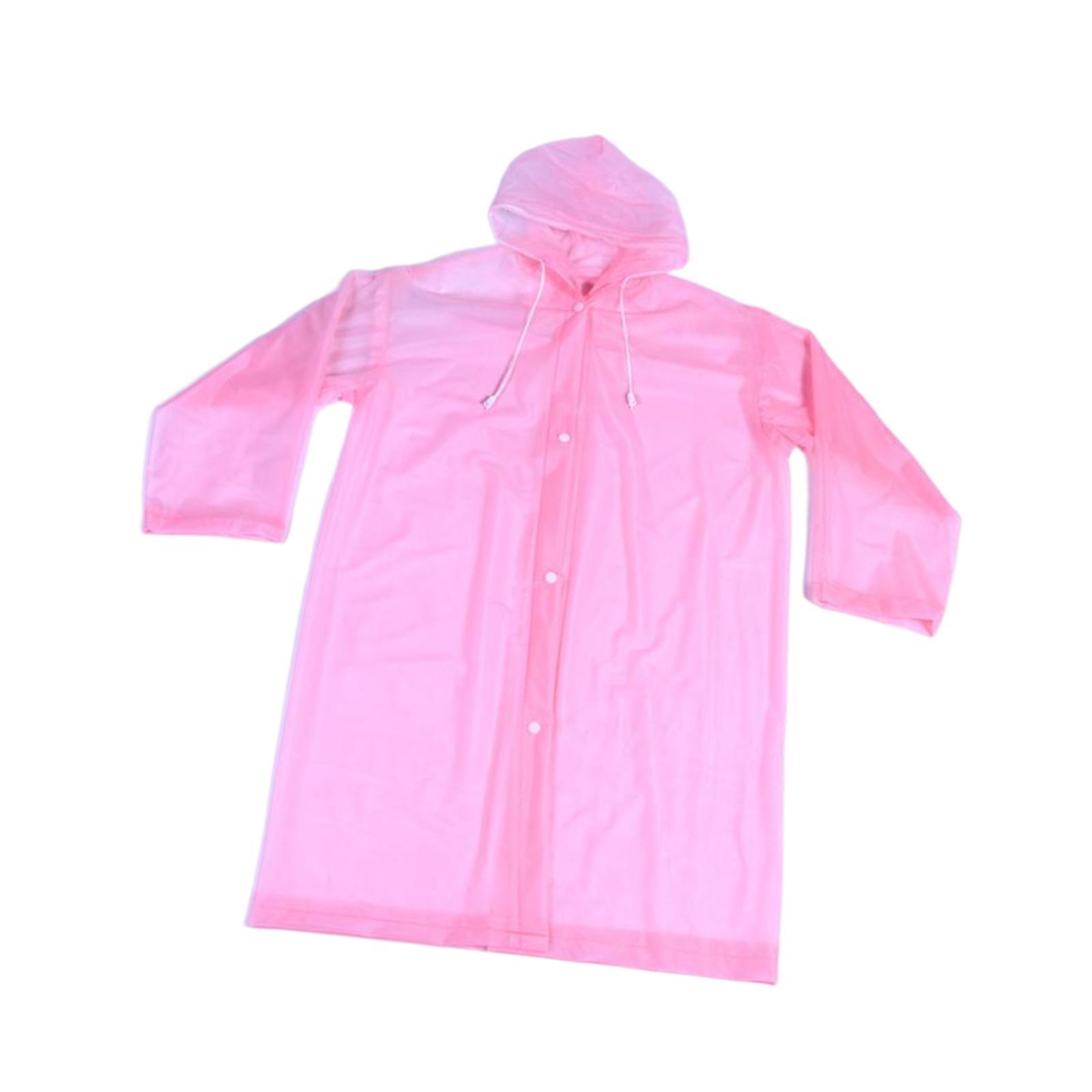 Long Raincoat Adults Children Rain Poncho Rainproof Rain Cape with Hood Rain Jacket for Travel Cycling Climbing Outdoor Activities