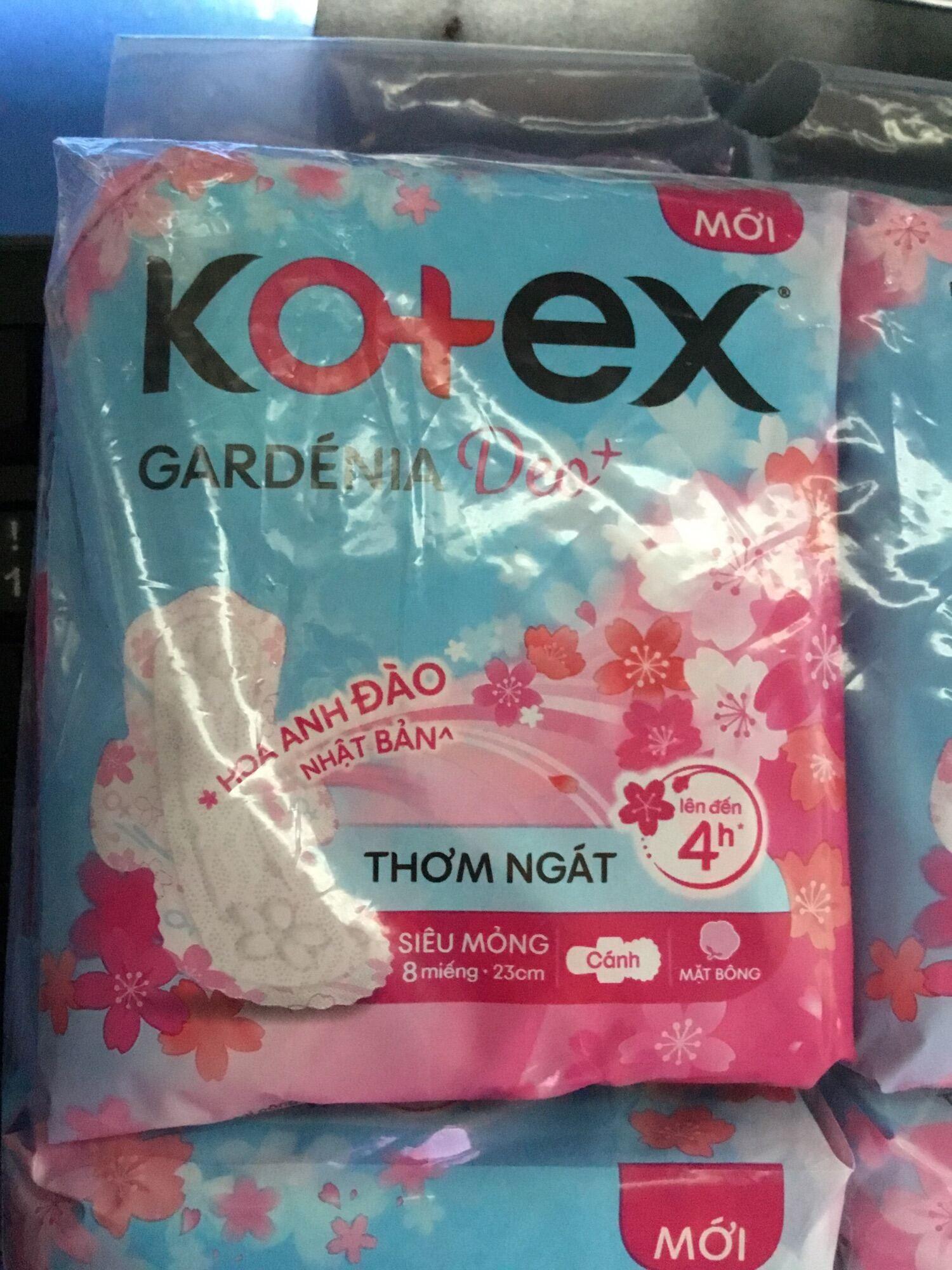 Combo 6 Gói Băng Vệ Sinh Kotex Hoa Anh Đào Gardenia Deo+ 23cm Siêu Mỏng Cánh Siêu Khử Mùi (8 miếng) - HSD luôn mới