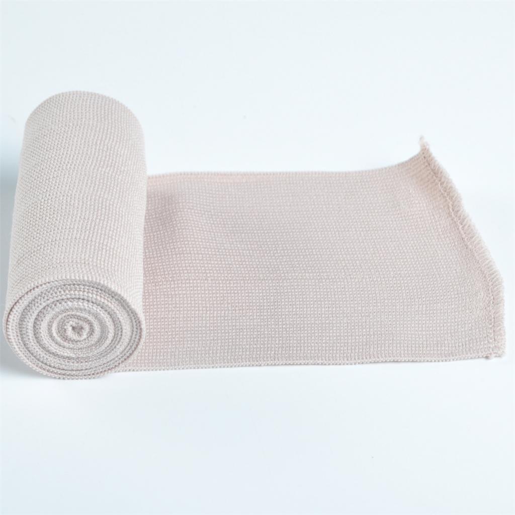 2xBreathable Cotton Elastic Compression Bandage Wrap with Hook Loop Closure 10 cm