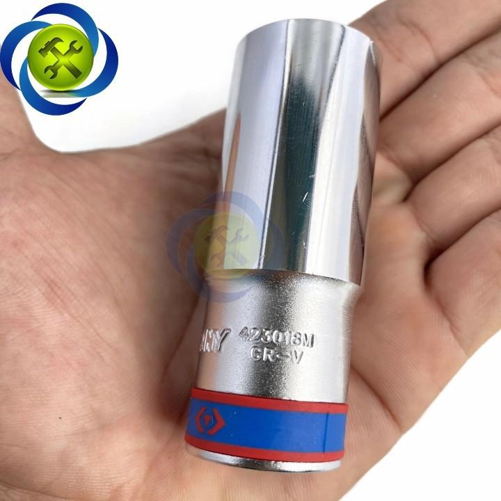 Tuýp 18mm 1/2 Kingtony 423018M loại dài 77mm 12 cạnh màu trắng