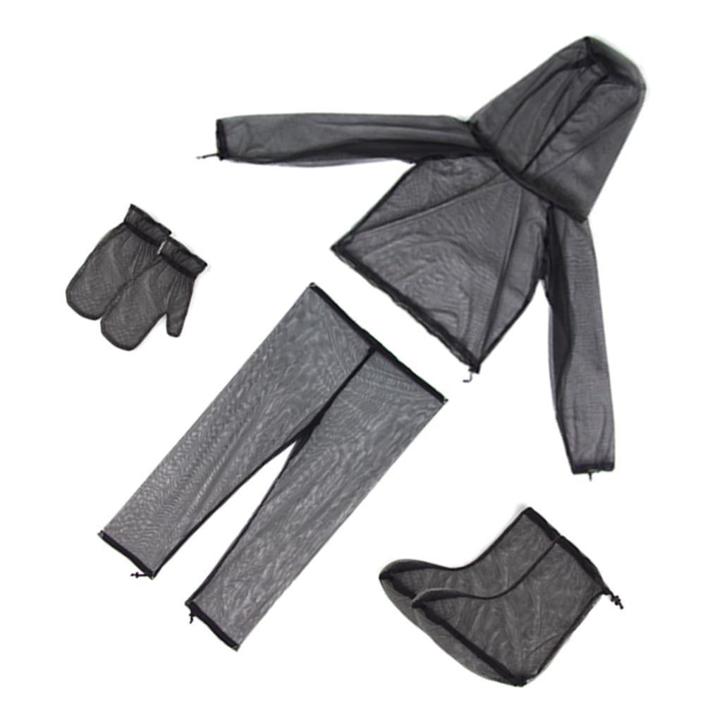 Outdoor Camping Fishing Mosquito Suit Bug Bee Mozzie Fly Insect Jacket Trouser Set