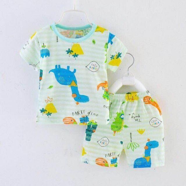 Bộ cotton tre hàng xuất đẹp cho bé trai