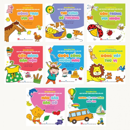 Sách - Bóc Dán Giúp Trẻ Phát Triển Nhận Thức Đầu Đời - Combo 8 Chủ Đề - Cho Trẻ Từ 3 - 6 Tuổi - Đinh Tị Books