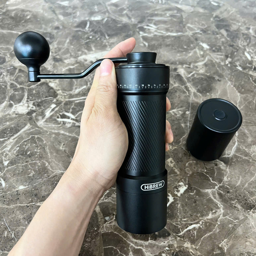 Máy xay hạt cà phê cầm tay kèm pin 60 cấp độ xay 2 trong 1 thương hiệu Mỹ HiBREW G4C - Dung lượng pin 980mAh - Hàng nhập khẩu