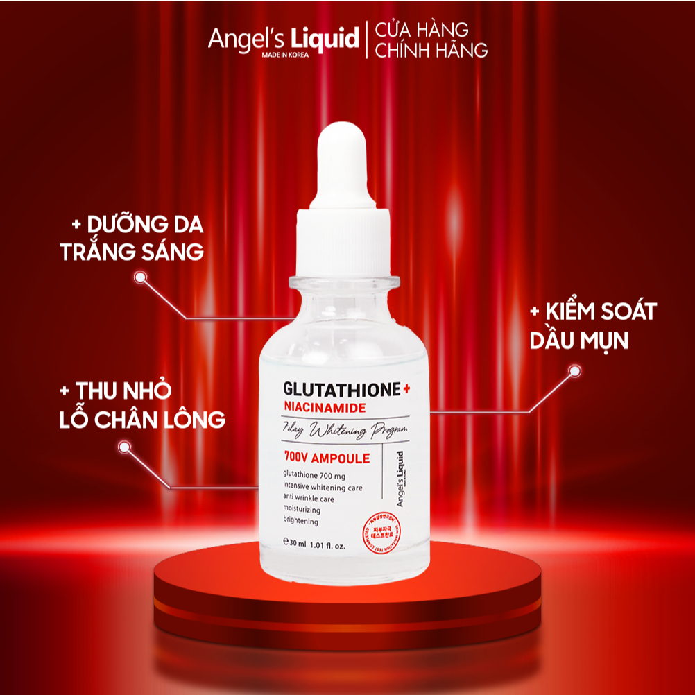 Tinh Chất Truyền Trắng Angel's Liquid Glutathione + Niacinamide 700 V-Ampoule 30ml