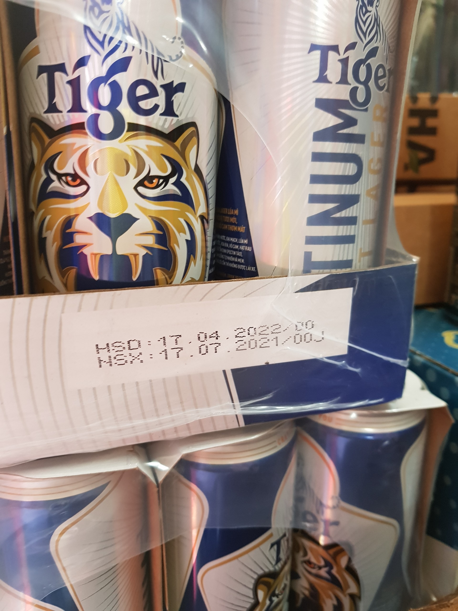 Thùng 24 Lon Cao Bia Tiger Platinum - Mới 330ml/Lon
