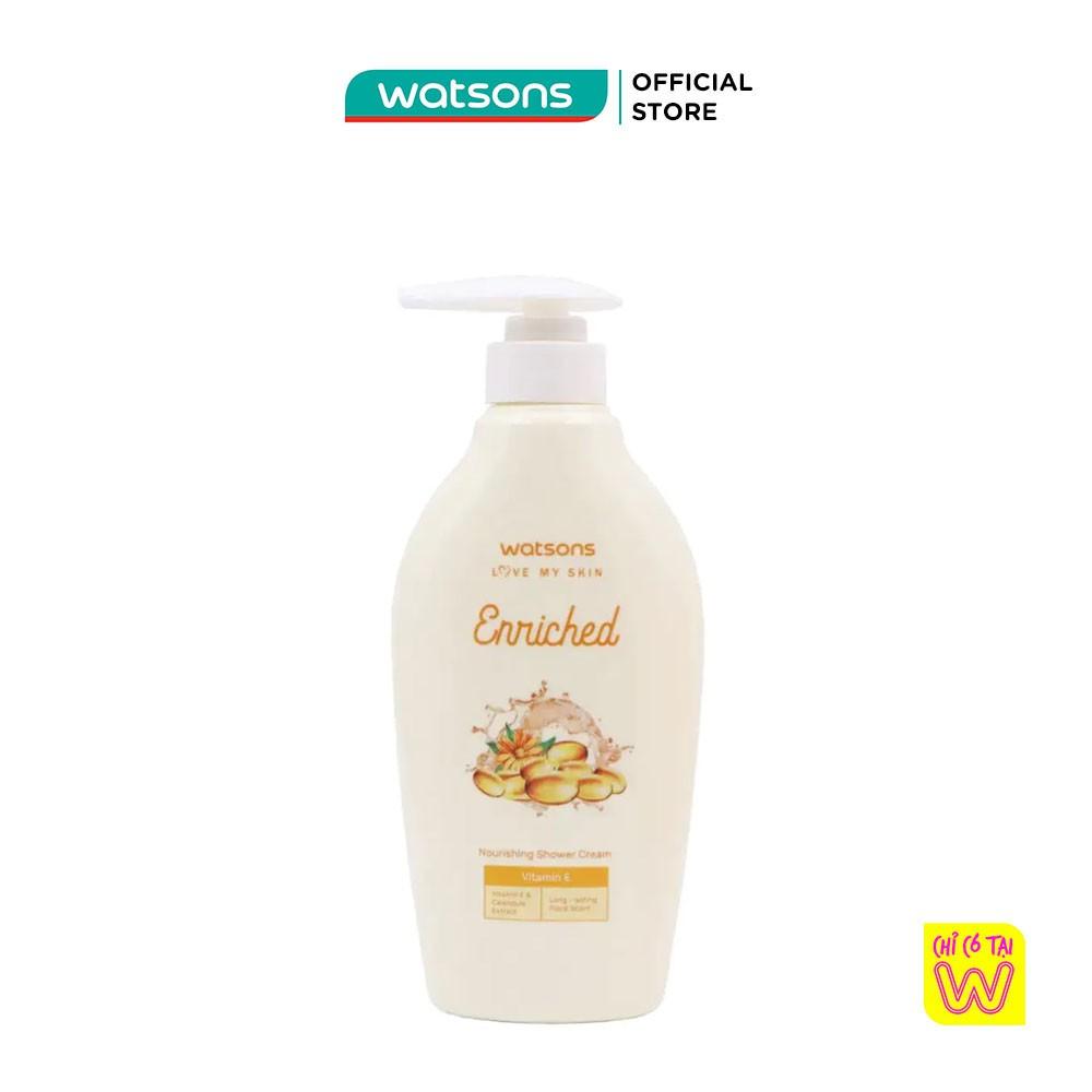 Kem Tắm Watsons Love My Skin Enriched Vitamin E Nourishing Từ Vitamin E Nuôi Dưỡng Làn Da 400ml