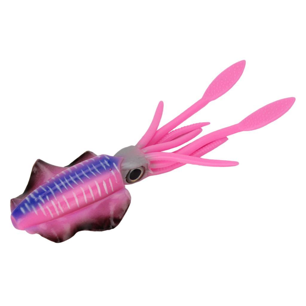 Luminous Soft Artificial Squid Skirt Lure Saltwater Fishing Tackles 15cm