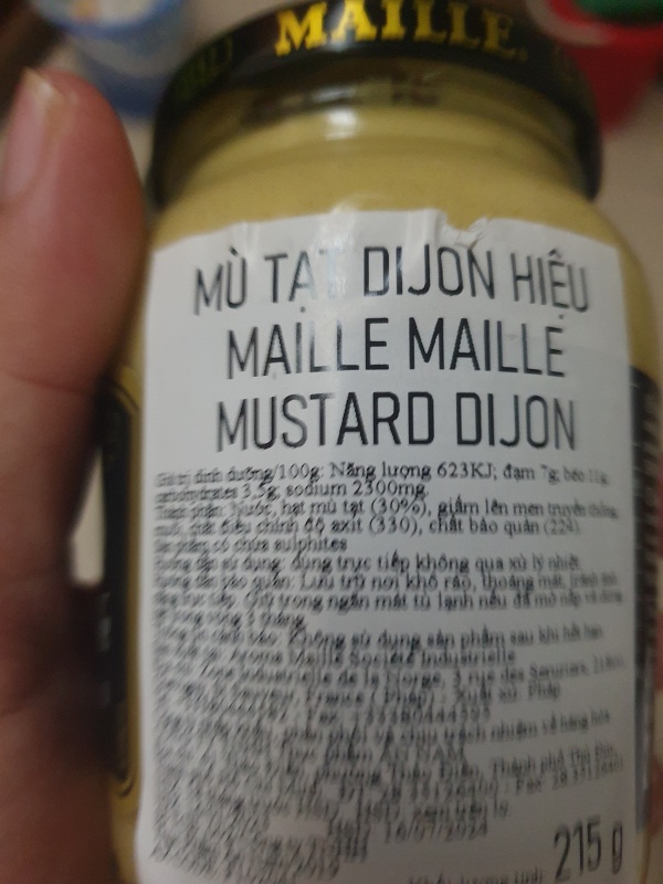 Mù tạt vàng Dijon Originale Maille lọ 215g