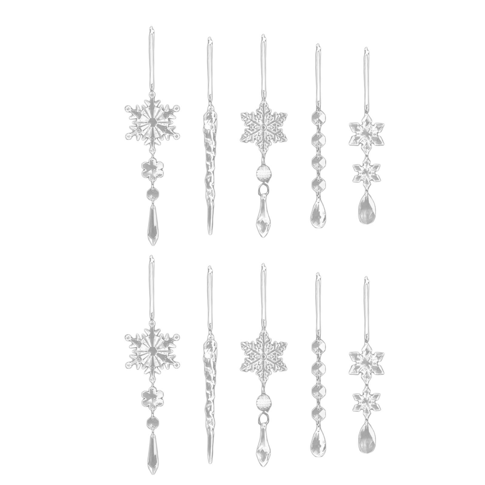 Christmas Party Decoration DIY Transparent Clear Acrylic Snowflake Ornaments