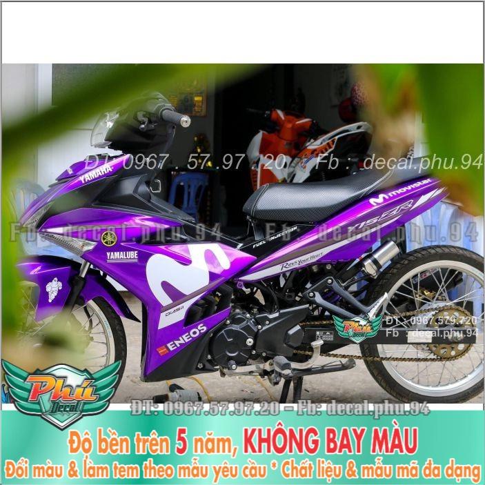 Tem rời Exciter 150 Movistar Tím Trắng