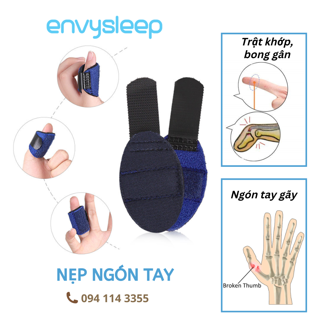 Nẹp ngón tay Envysleep cố định, giữ khớp xương cho ngón gãy trật gân, BỘ 1 CÁI
