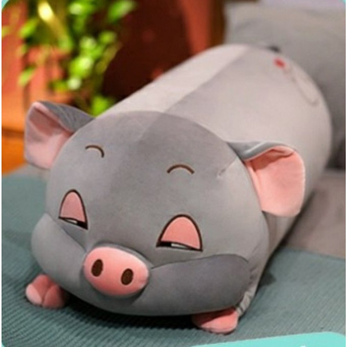 Gấu bông heo lười mắt hí, lợn buồn ngủ đáng yêu siêu hot (40cm---&gt;100cm) vải miniso 4 chiều cao cấp mềm êm – Gối ôm heo hồng buồn ngủ, lợn mắt sụp cute