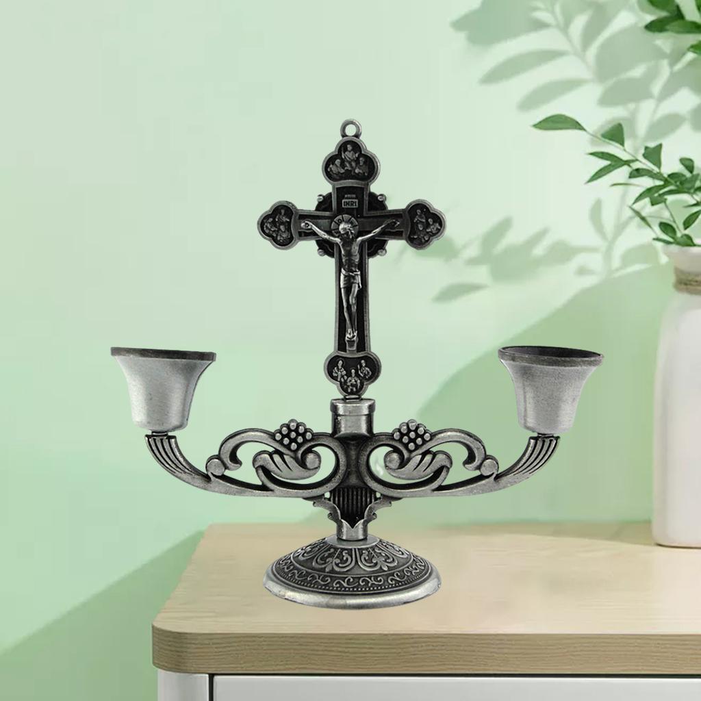 Small Candle Holder Candelabra Candlestick Wedding Candle Stand Gift Grey