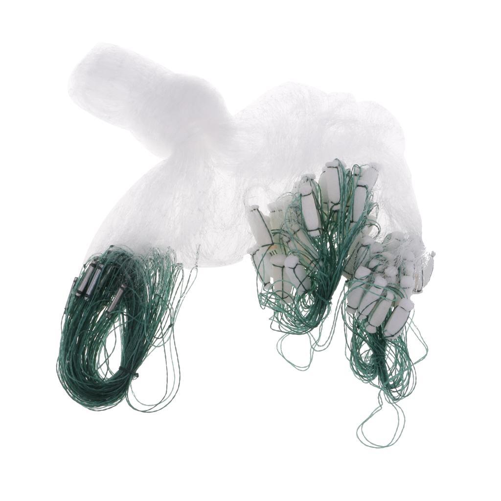 2xFishing Fish Mesh Trap Nylon Fishing Gill Net Casting Net 0.7x15m