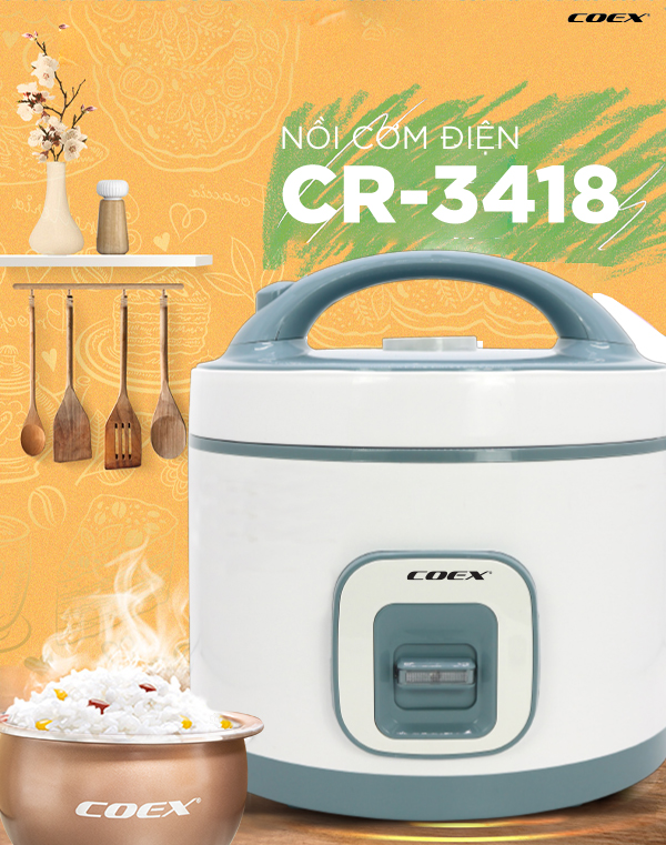 Nồi cơm điện 1.8 Lít COEX CR-3418