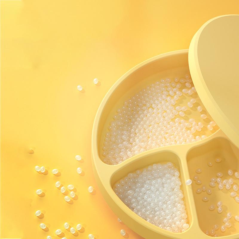 Không Chứa BPA Silicone Ăn Đĩa Có Nắp Đậy Cho Bé Nụ Cười Mặt Ghi Bộ Đồ Ăn Chống Trượt Nhà Hút Bát Kid Ăn Tập Ăn Tối