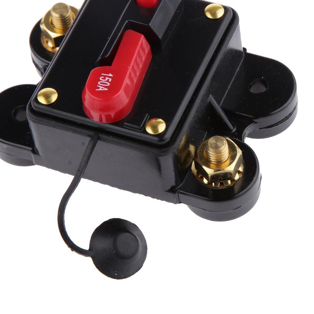2x 12V-24V 150A 80A Circuit Breaker Reset Fuse Car Boat Fuse Holder Waterproof Fuse For Protection System