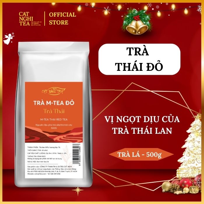 Trà Thái Đỏ [500g - vị trà Thái ngọt dịu] Trà đen CAT NGHI TEA, Nguyên liệu chuẩn pha trà sữa và trà trái cây thơm ngon