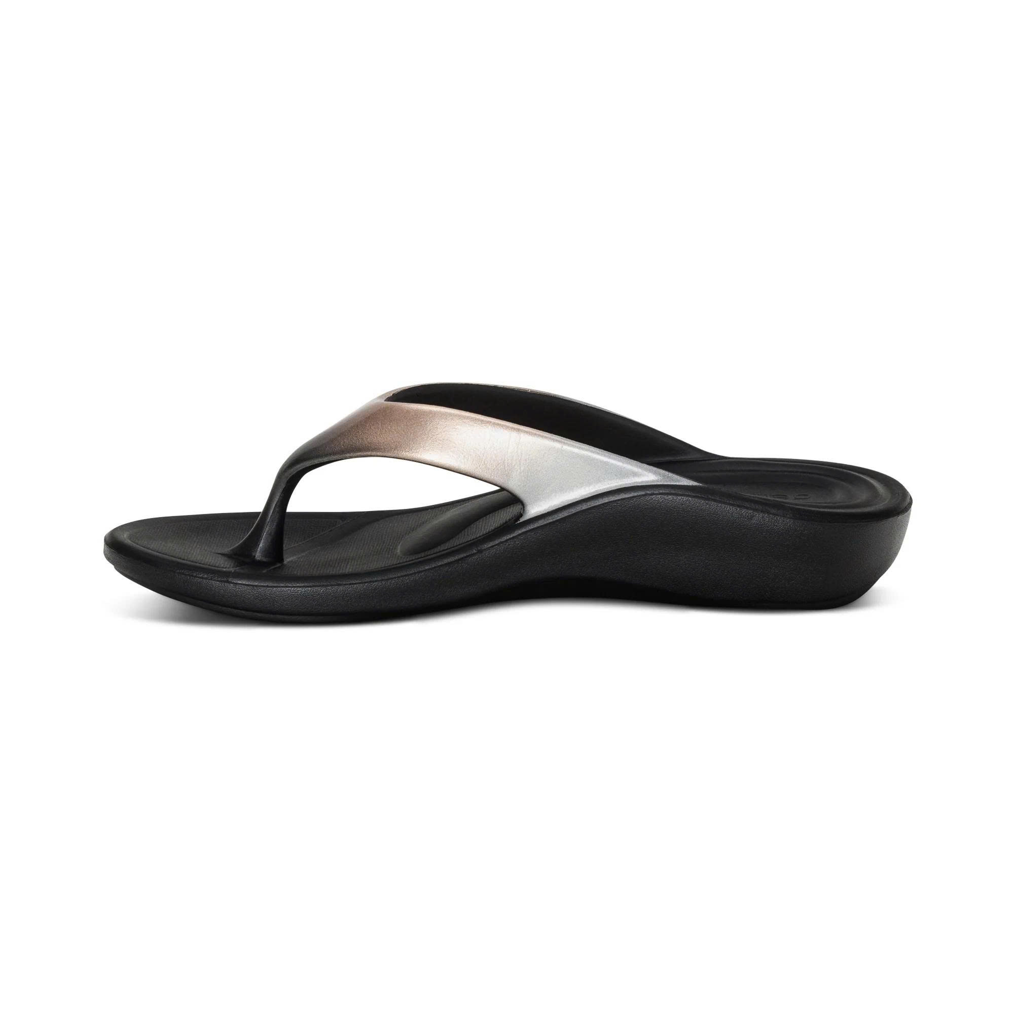Dép xỏ ngón sức khỏe nữ Aetrex Lynco Maui Metallic Ombre