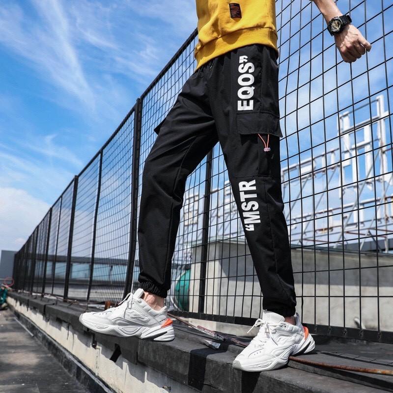 Quần jogger nam túi hộp phong cách đường phố, chất gió dù cao cấp mềm mịn E02