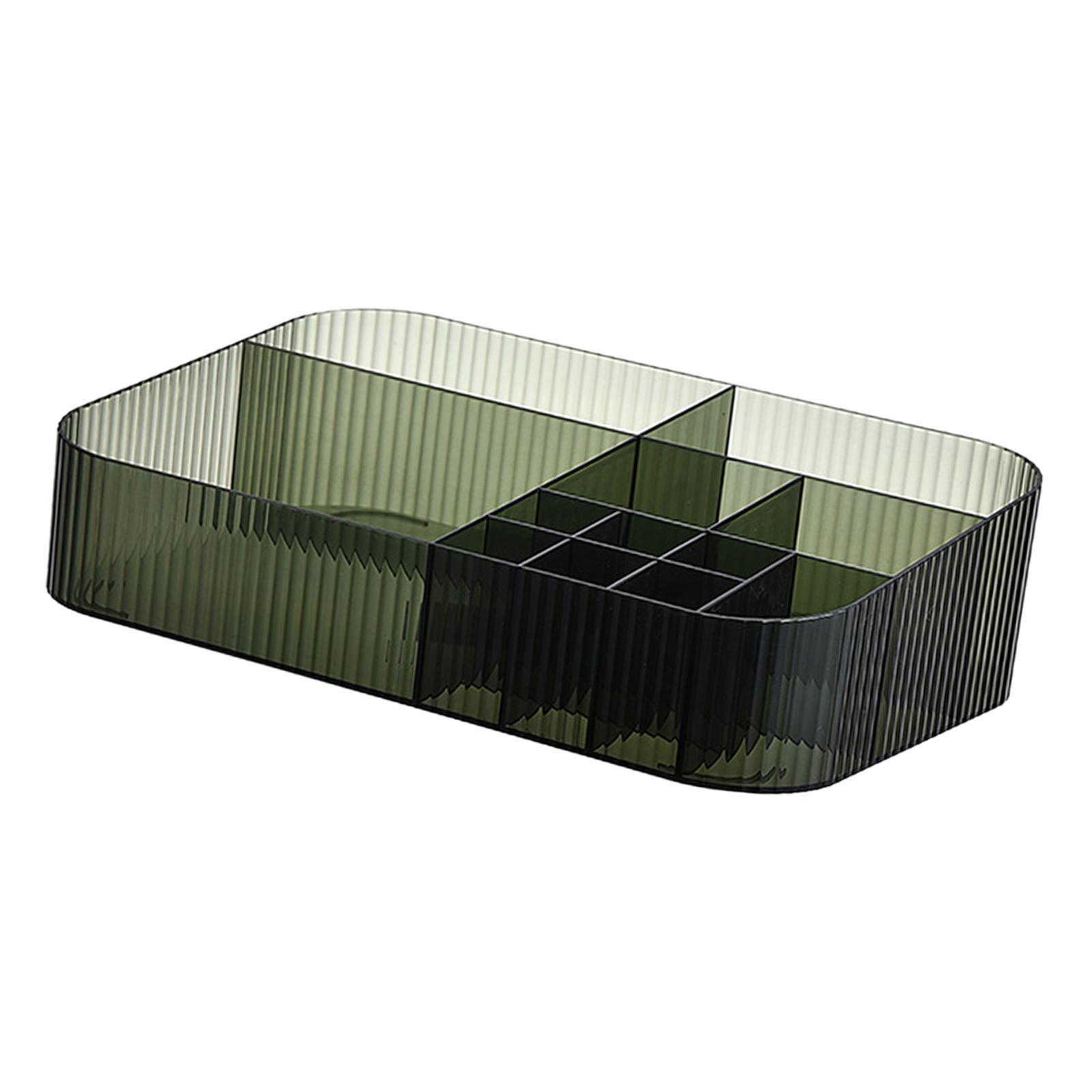 Cosmetic Organizer Desktop Storage Box Makeup Brush Holder for Bathroom Green