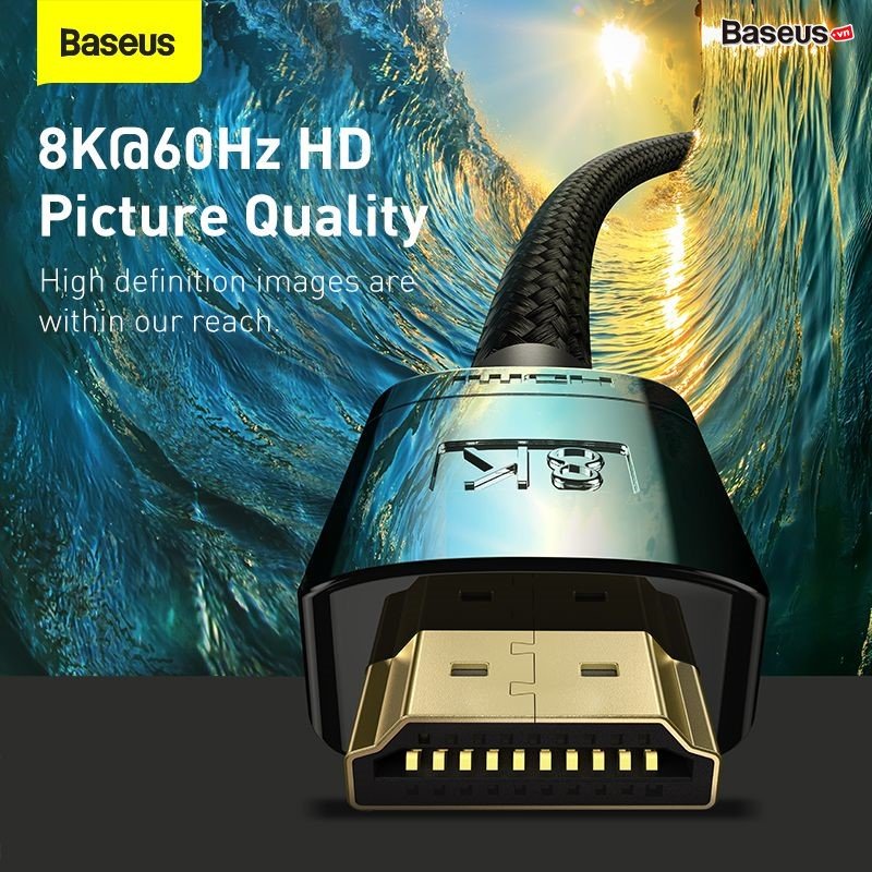 Cáp HDMI 2.1 8K Baseus High Definition Series HDMI 8K to HDMI 8K Adapter Cable- hàng chính hãng