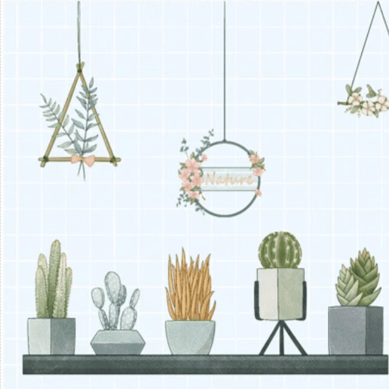 1 mét dài Decal dán bếp tráng nhôm dây treo vườn hoa khổ rộng 60cm