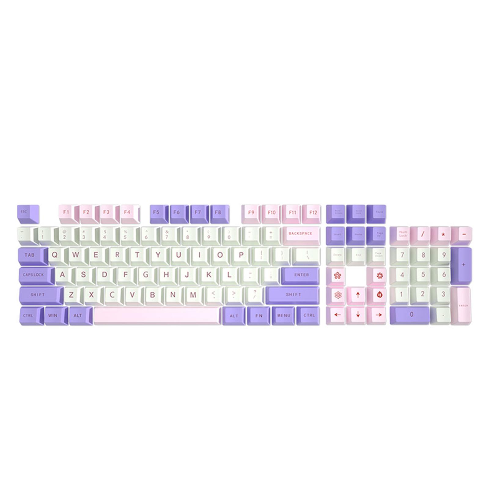 108 Keys Set Mechanical Switch Keyboard Keys 104 Keys Basic And 4 Special DIY Keys Pink And