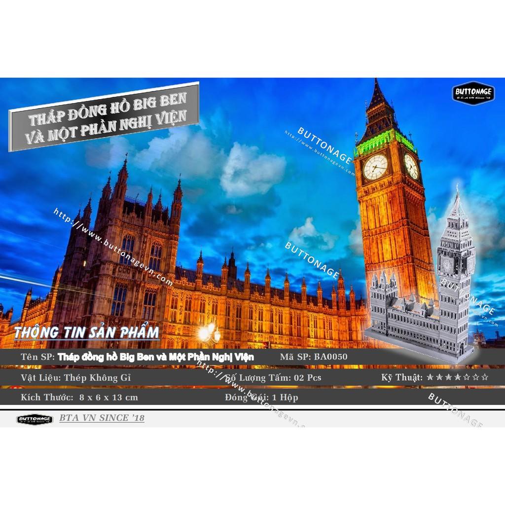 Mô Hình Lắp Ráp 3d Tháp đồng hồ Big Ben và Một Phần Nghị Viện