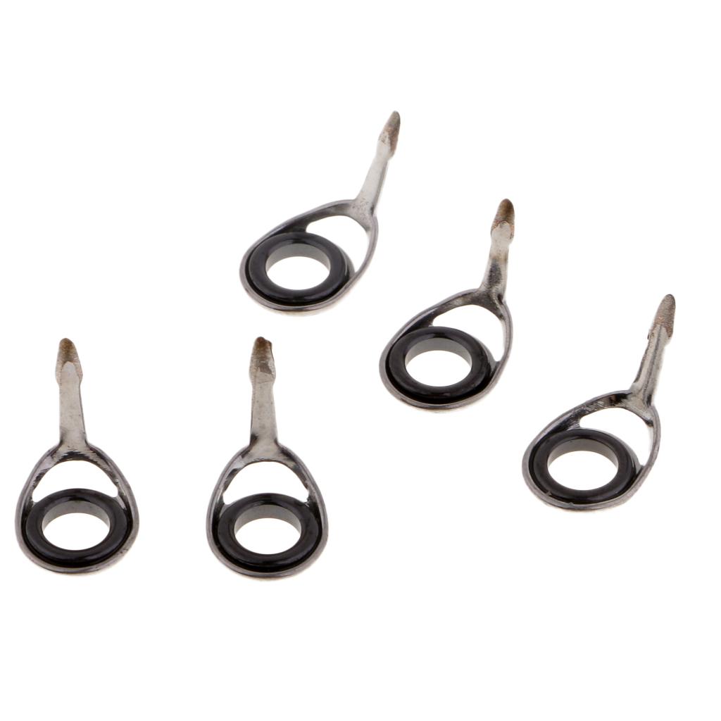 5pcs Fishing Rod Eyes SIC Ring Spinning Rod Guides Line Rings
