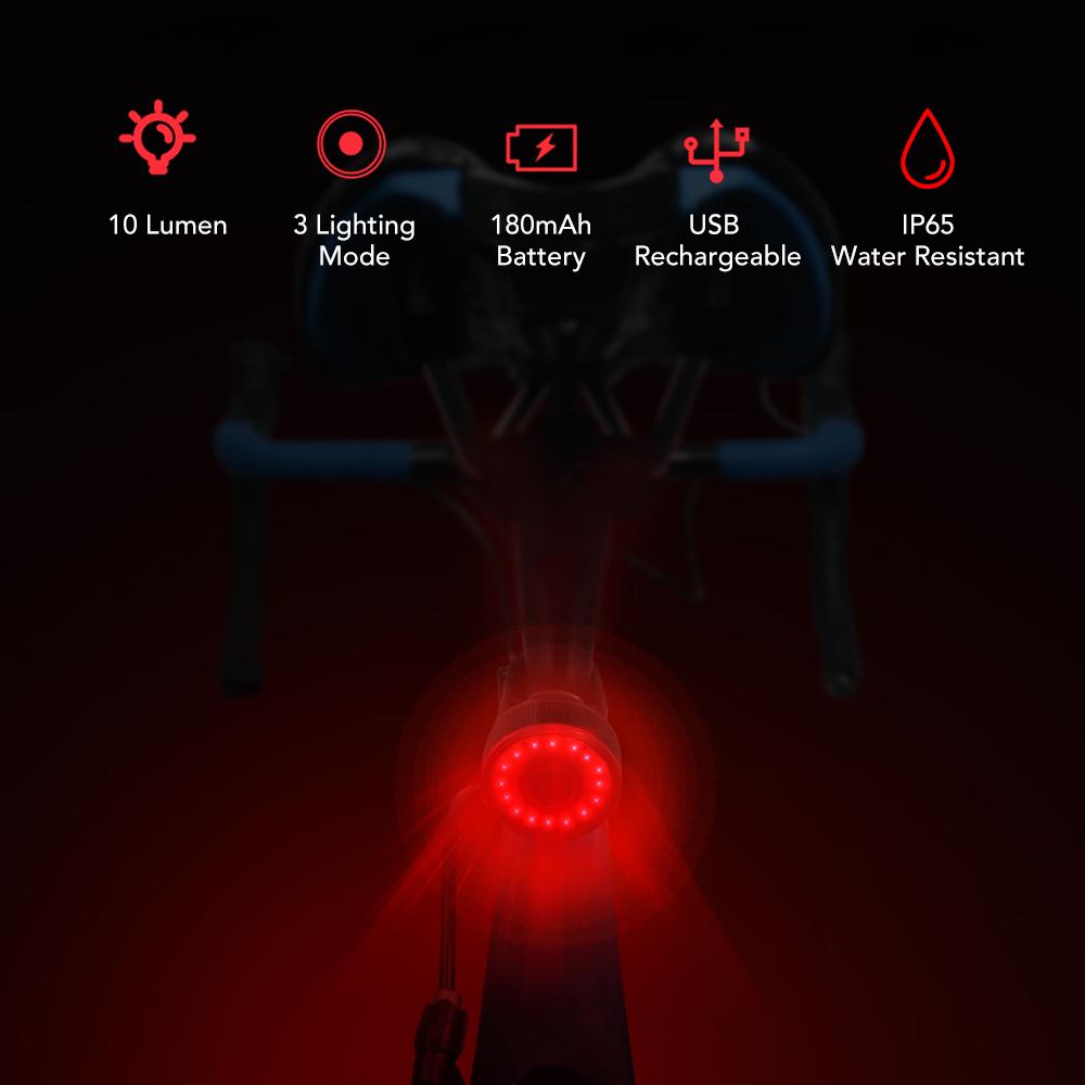 Đèn hậu xe đạp nhỏ USB có thể sạc lại Đèn LED phía sau xe đạp