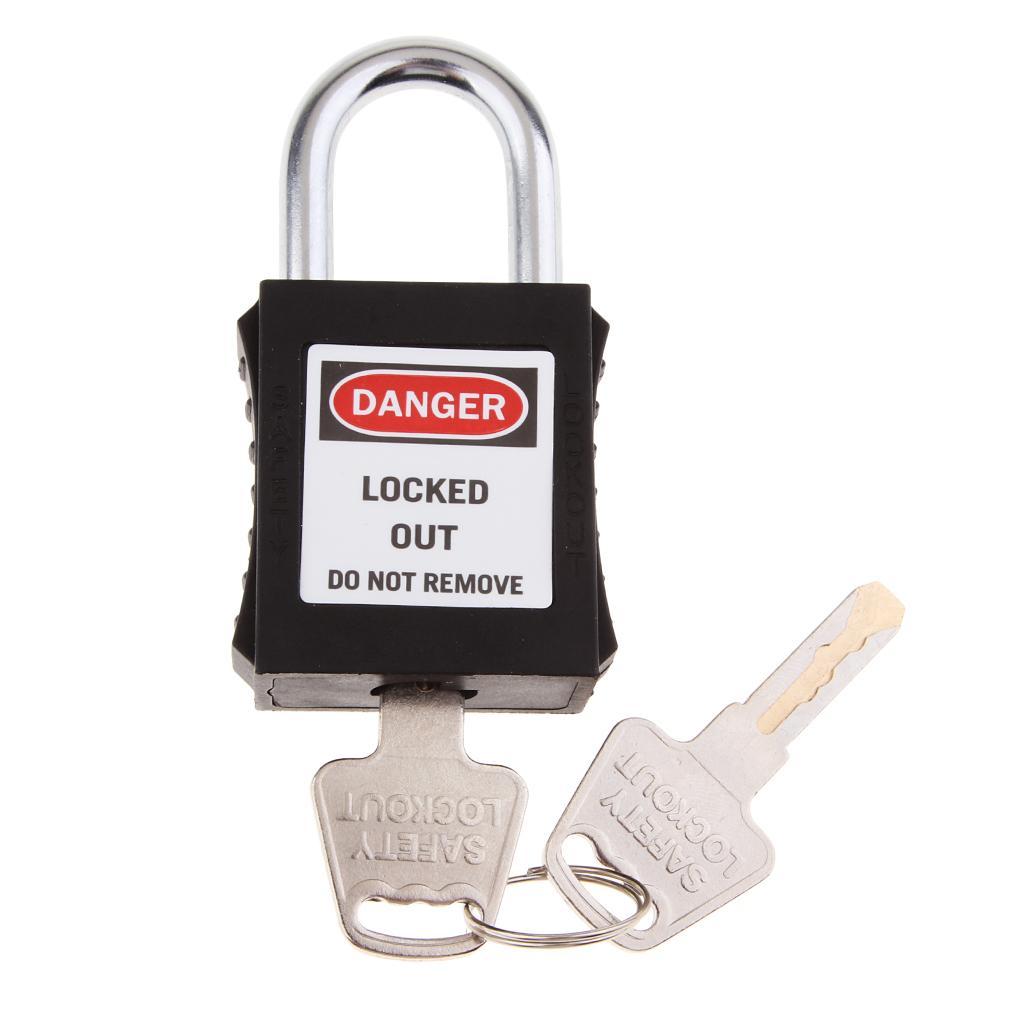2 Pcs Premium Safety Lockout Padlocks - Black Padlock