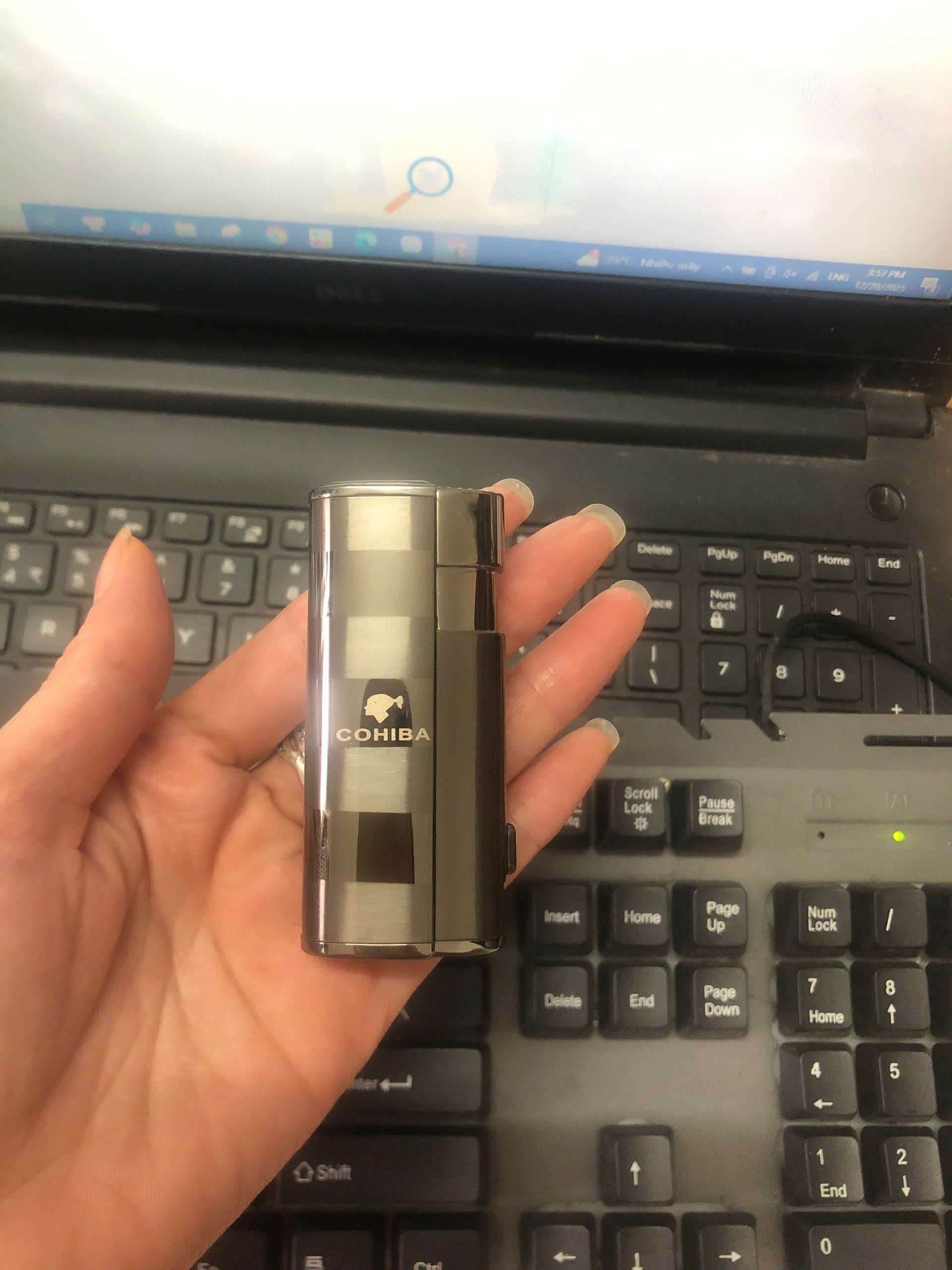 Vỏ hộp quẹt bật lửa khò 3 tia COB-367 kèm đục