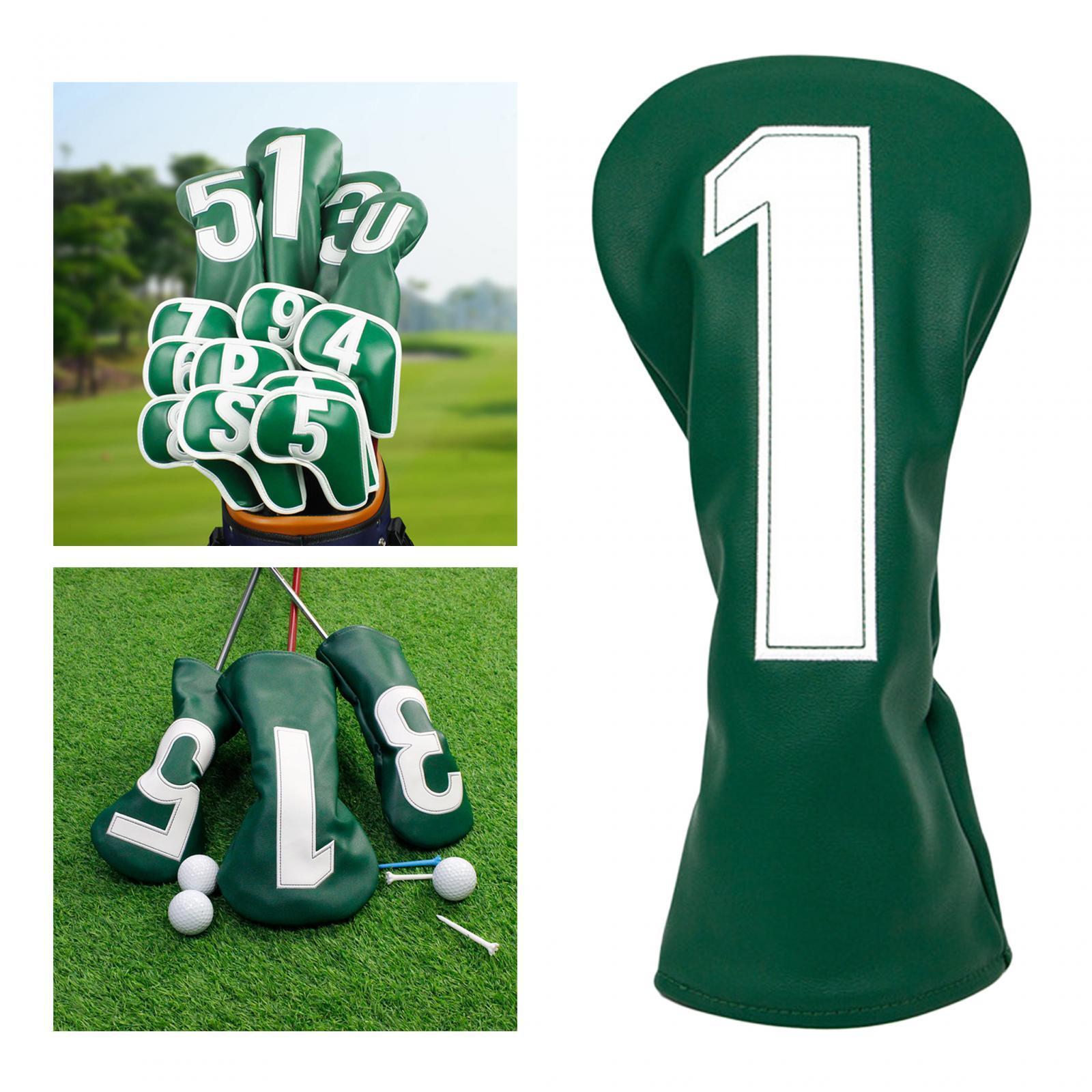 Golf Club Head Covers Wood Headcover PU Head Protection Wrap Protective Sleeve Durable Golf Club Cover Golf Headcover