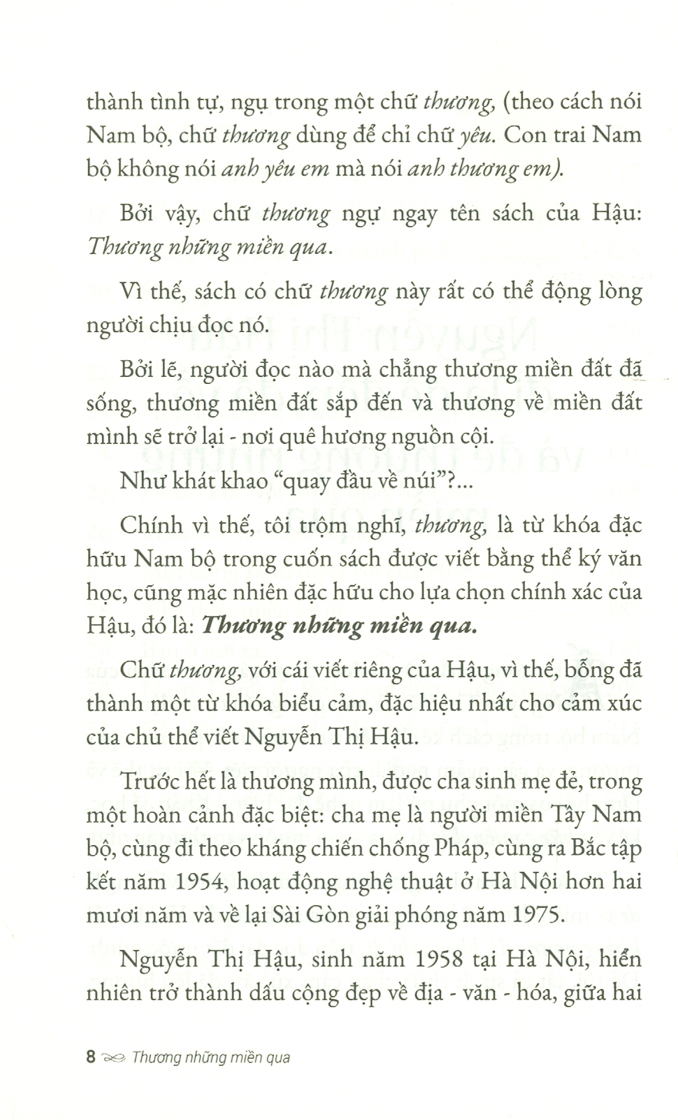 Thương Những Miền Qua - Nguyễn Thị Hậu - (bìa mềm)