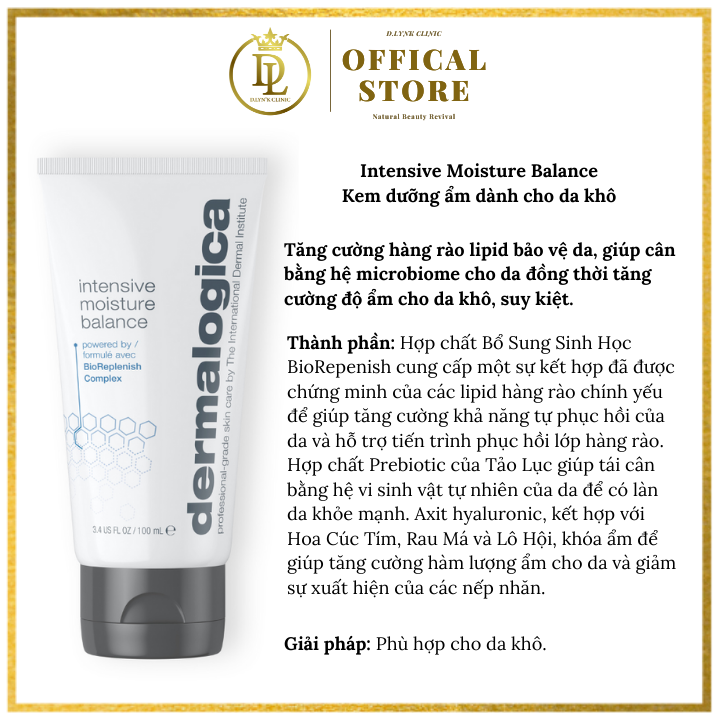 Kem dưỡng ẩm dành cho da khô Dermalogica Intensive Moisture Balance 15ml - 50ml - 100ml