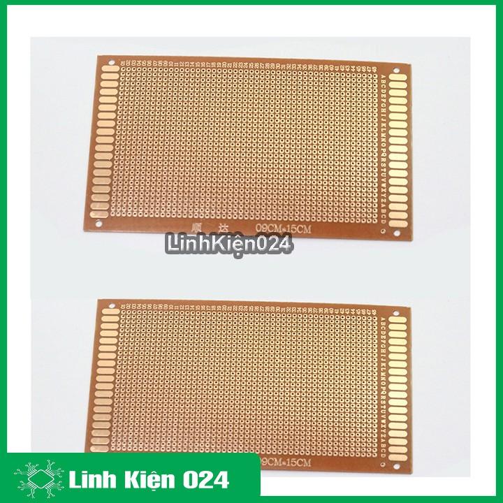 Phíp Đồng Lỗ - Bảng Mạch Đục Lỗ Sẵn PCB Nâu - Kích Thước 9x15MM