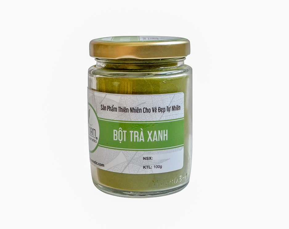 Combo Bột trà xanh và Tinh bột nghệ Bảo Nam (mỗi hũ 100gr)