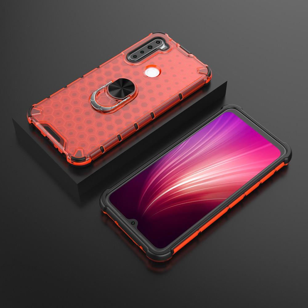 Ốp lưng cho Xiaomi Redmi Note 7 Pro 8 Pro Note 9S 9 Pro Max 10X 4G chống sốc họa tiết tổ ong kèm nhẫn iring
