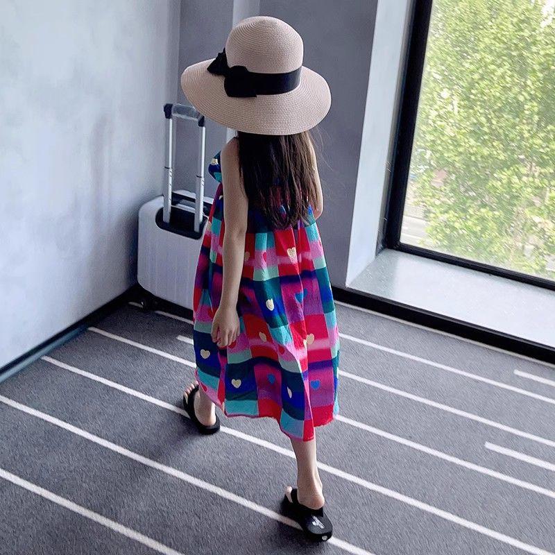 CHENGRUI Bealy cô gái ăn mặc Hàn Quốc trẻ em ăn mặc dễ thương tươi net đỏ cao cấp phong cách phương Tây cô gái sen thắt lưng váy