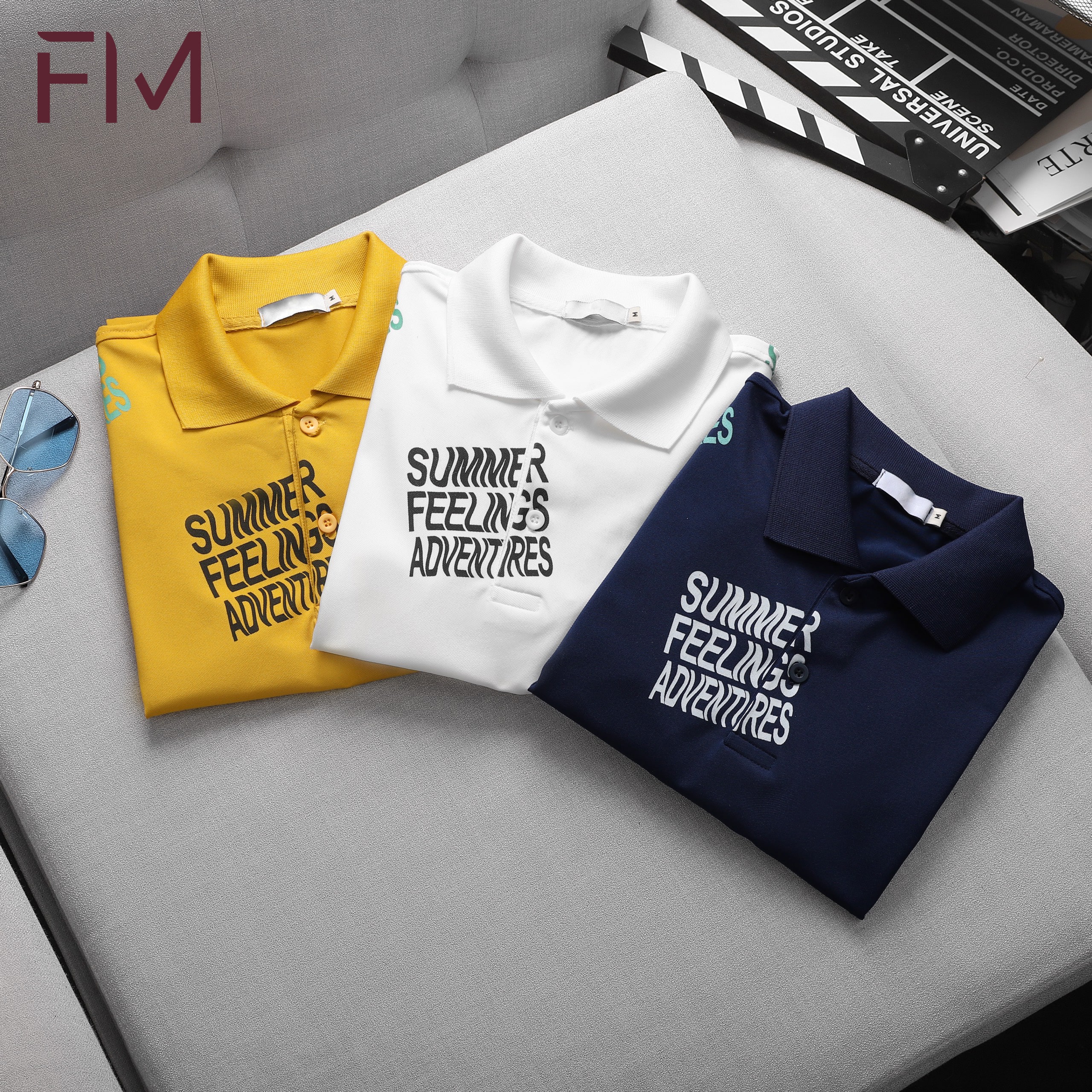 Áo thun cổ bẻ nam ngắn tay, thiết kế in chữ cao cấp, tránh bong tróc - FORMEN SHOP - FMPS192