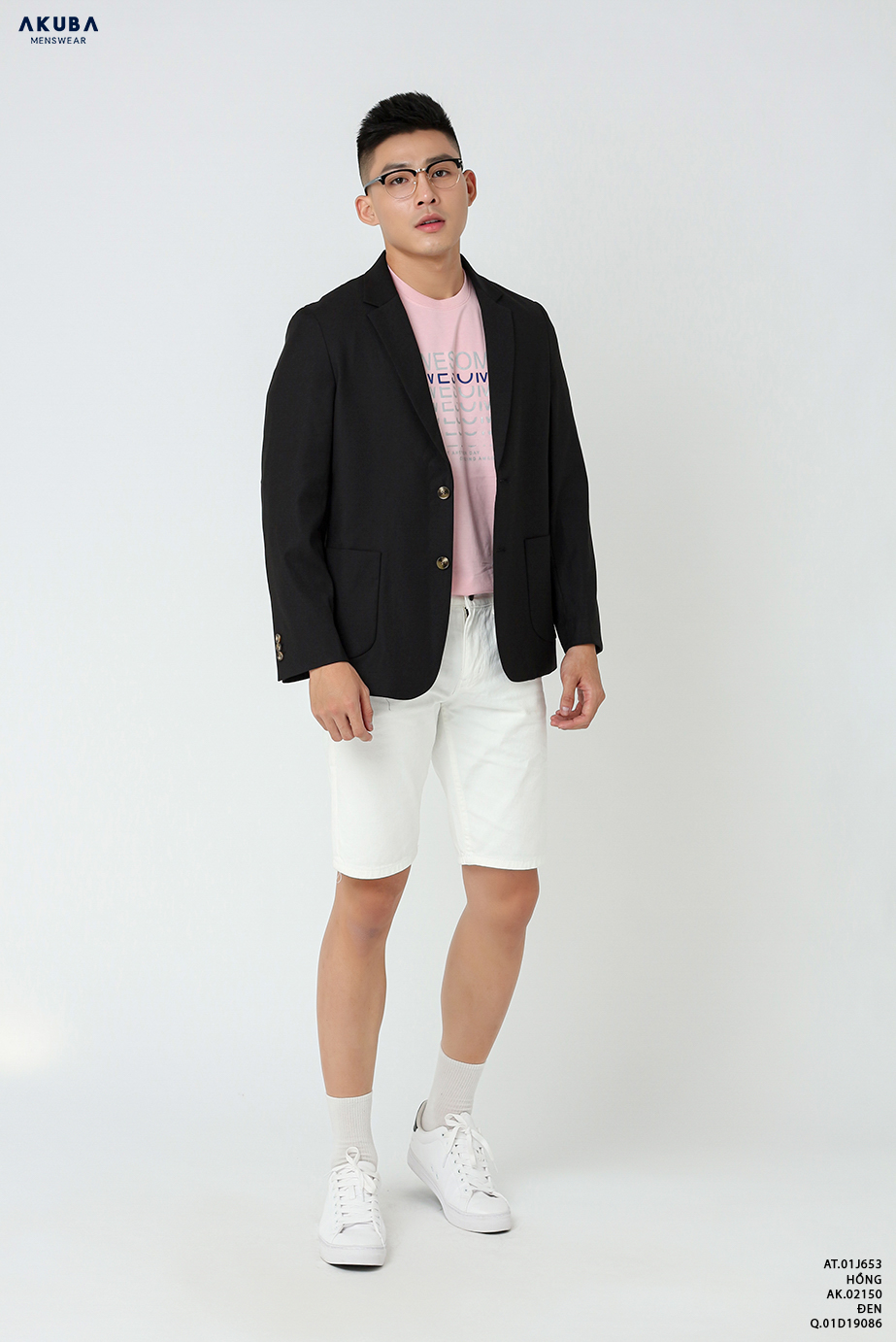 Áo khoác Blazer nam trơn sang trọng AKUBA form regular, mặc thoải mái, nhiều màu 02150