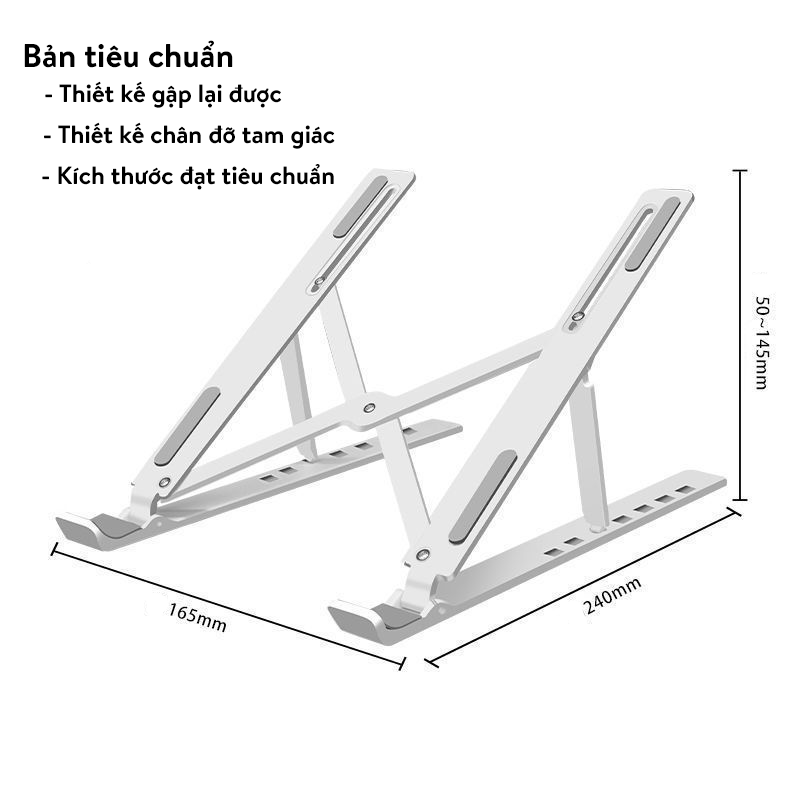 Giá đỡ tản nhiệt, kệ đỡ máy tính có thể gấp gọn tiện dụng điều chỉnh được độ cao