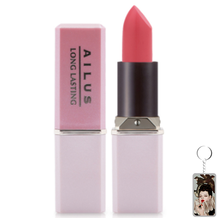 Son lì mềm môi Naris Ailus Smooth Lipstick Long Lasting Nhật Bản 3.7g (#197 Fresh Pink) + Móc khóa