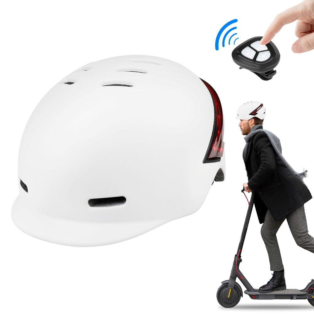 Cycling Helmet Breathable & Comfortable Safety Helmet with Warning Light Remote Controller for Men Women