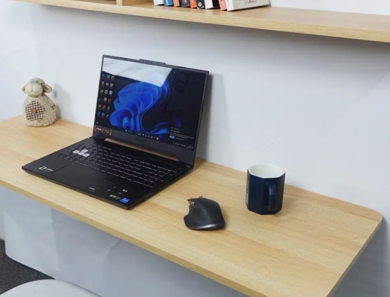 Combo Kệ Sách Và Bàn Làm Việc Gấp Gọn Treo Tường, Màu Vân Gỗ Juno Sofa CTBST20 KT 120 x 82 x 20cm