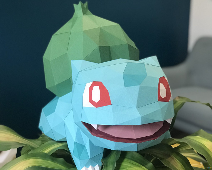 Mô hình giấy 3D nhân vật Pokemonn Squirtle (50x33x30cm)